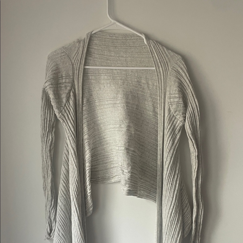 Greek Made Cream Sweater with Long Wrap